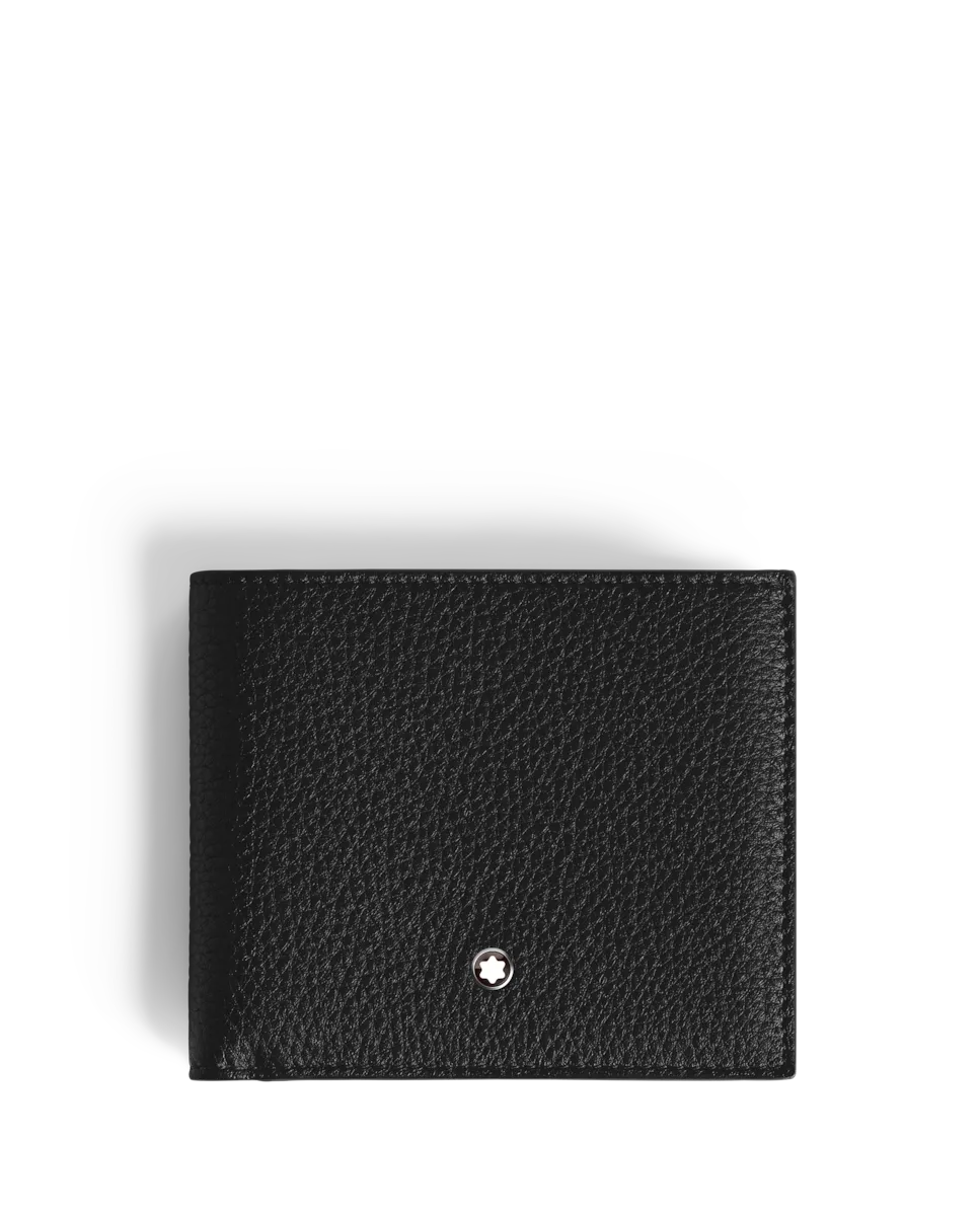 

Мужской черный кожаный кошелек Montblanc