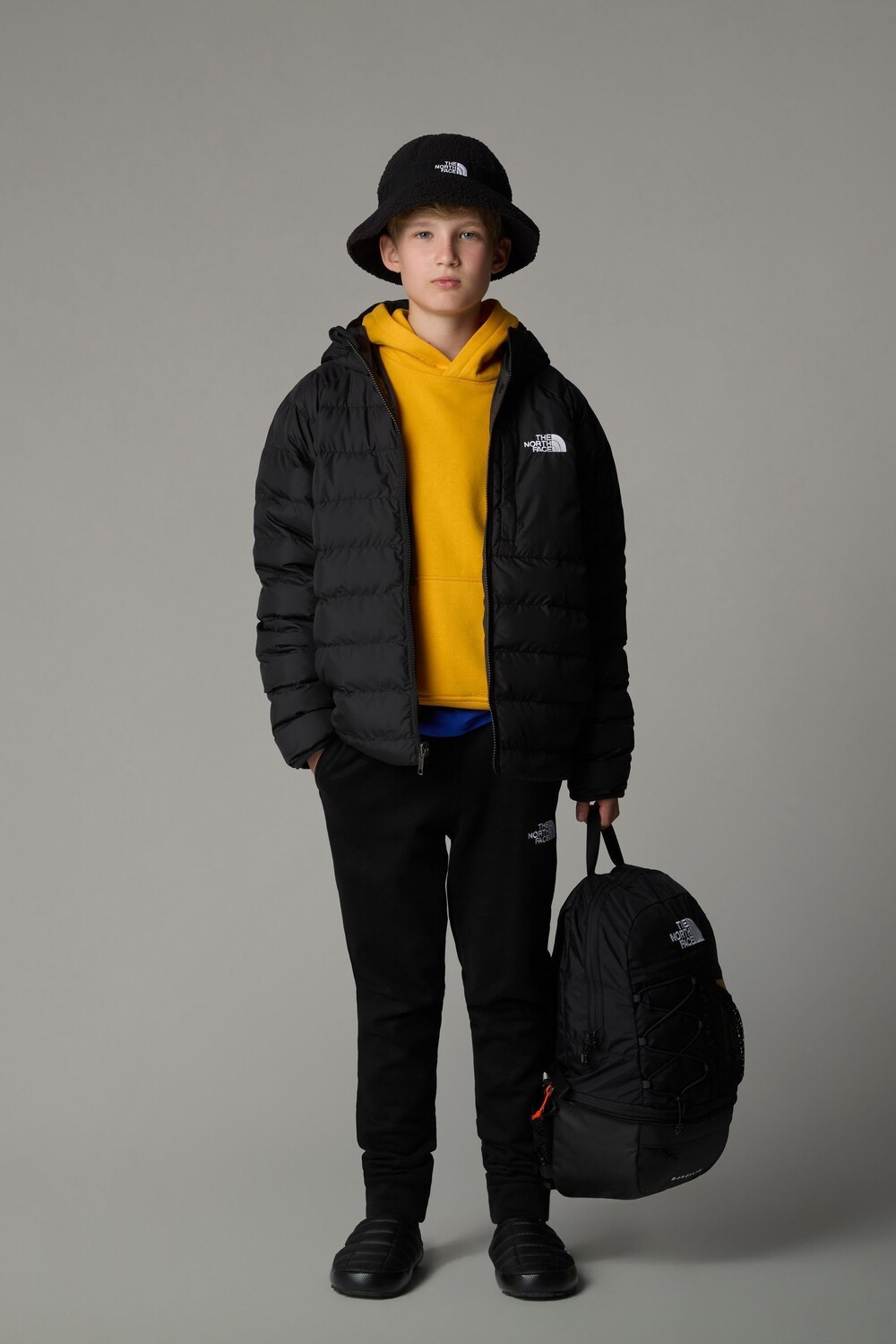 

Двусторонняя куртка с капюшоном Perrito для мальчиков The North Face, черный