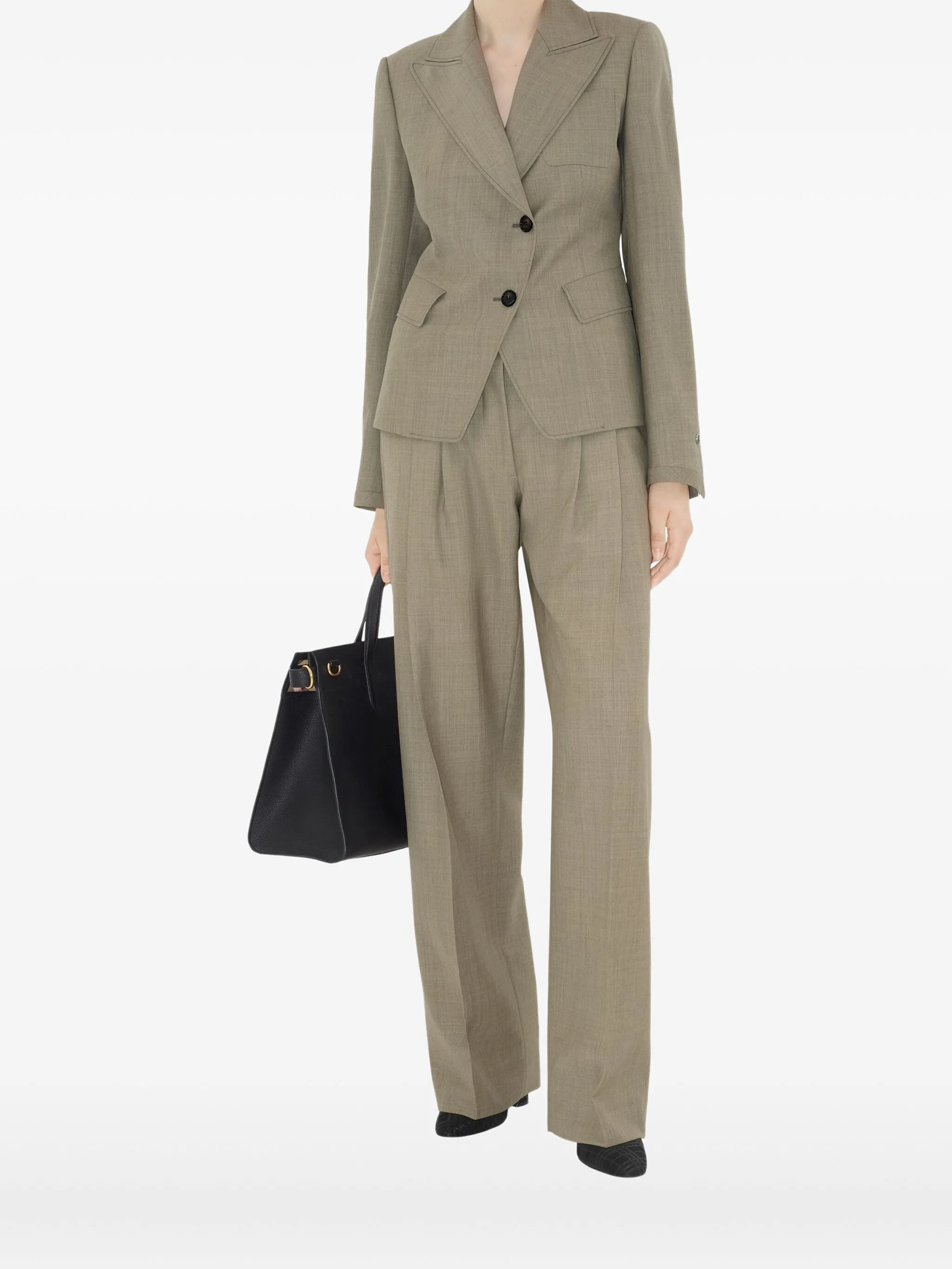 

Шерстяной пиджак Burberry, зеленый