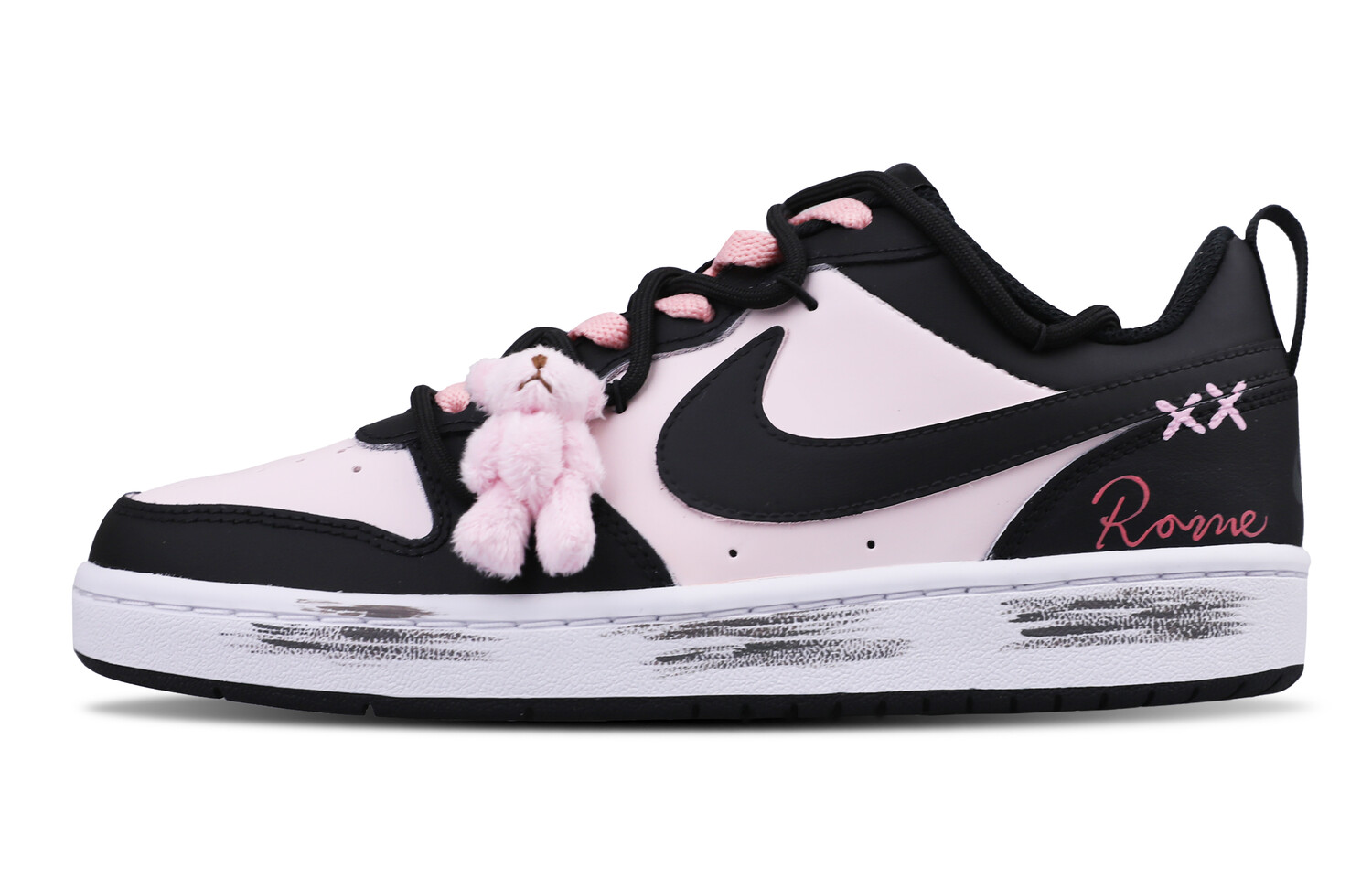 

Кроссовки Nike Court Borough Skateboard Shoes Women's Low-Top Pink, Черный, Кроссовки Nike Court Borough Skateboard Shoes Women's Low-Top Pink