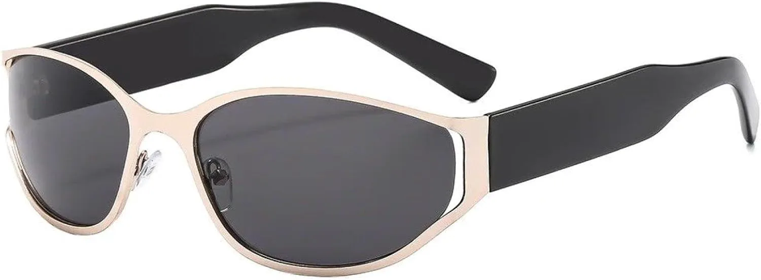 

Металлические солнцезащитные очки в стиле стимпанк для женщин и мужчин, роскошные, винтажные, в стиле панк, популярные, с защитой от УФ-излучения UV400 TYUVIVO, 2