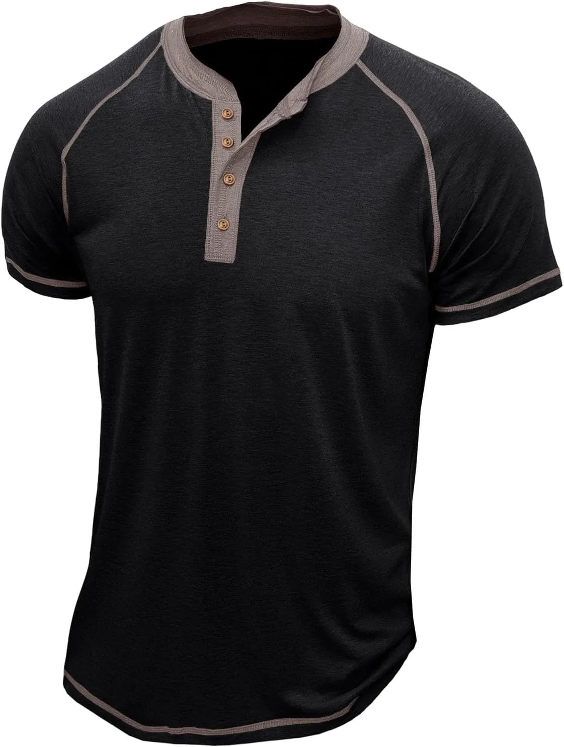 Мужская футболка с коротким рукавом Henley Regular-Fit — фото 2