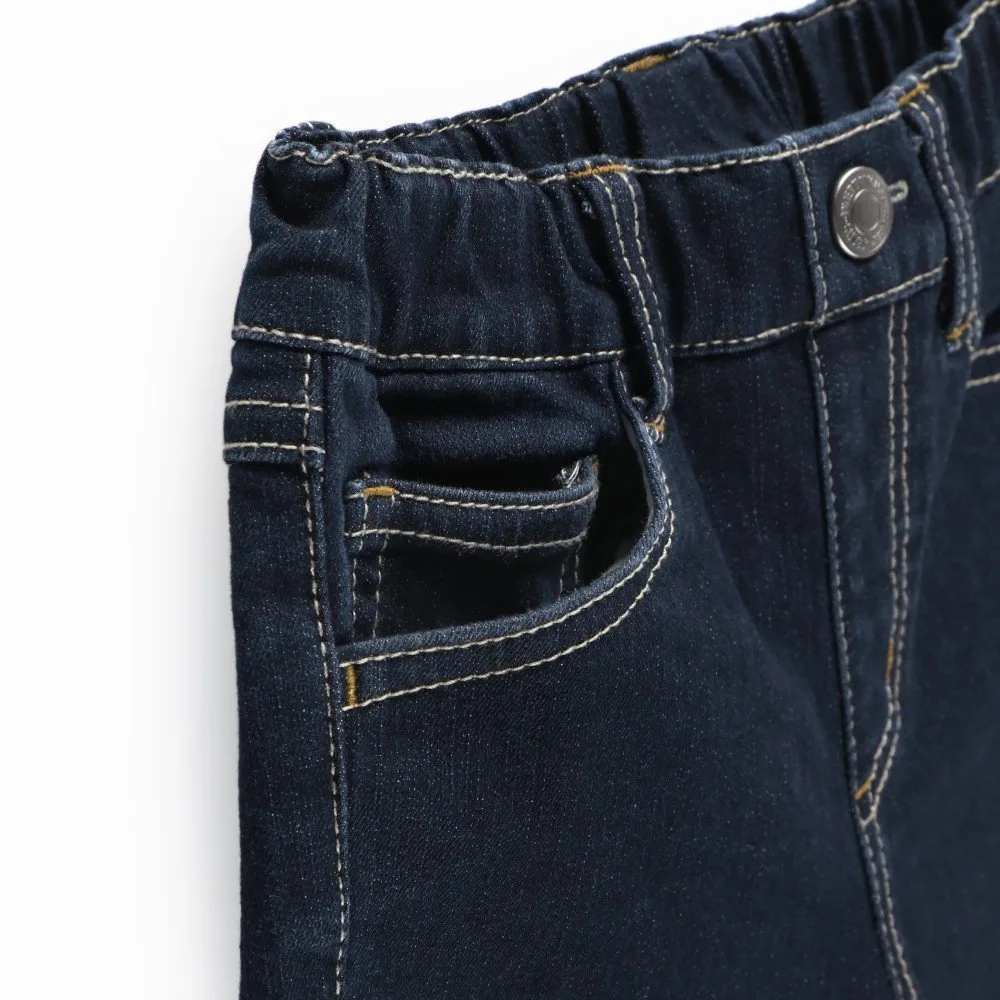 Джинсовые длинные брюки премиум-класса на флисовой подкладке Branshes, Navy blue — фото 3