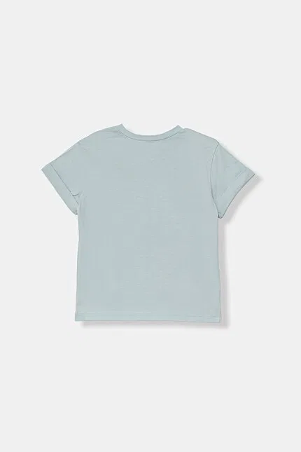 Футболка с принтом детская United Colors of Benetton, голубой — фото 2