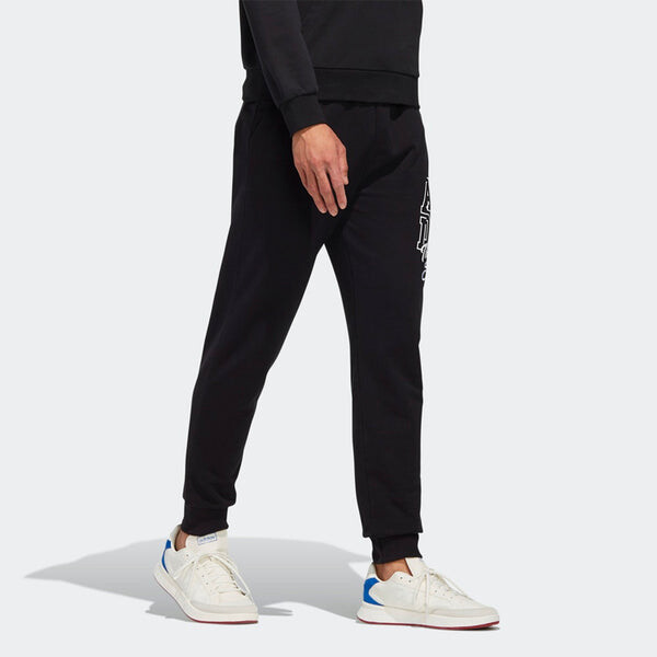 Спортивные штаны adidas neo Lacing Printing Sports Pants Black, черный — фото 4