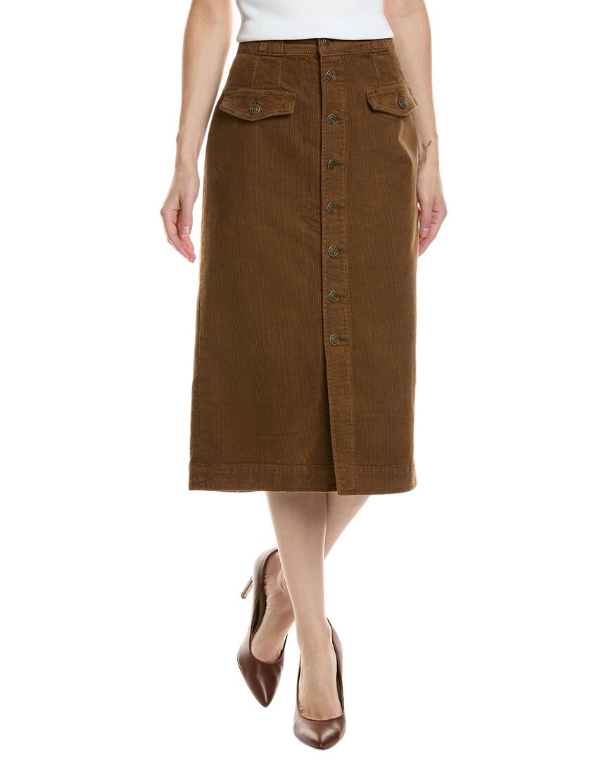 

Джинсовая юбка миди FRAME Denim, коричневый