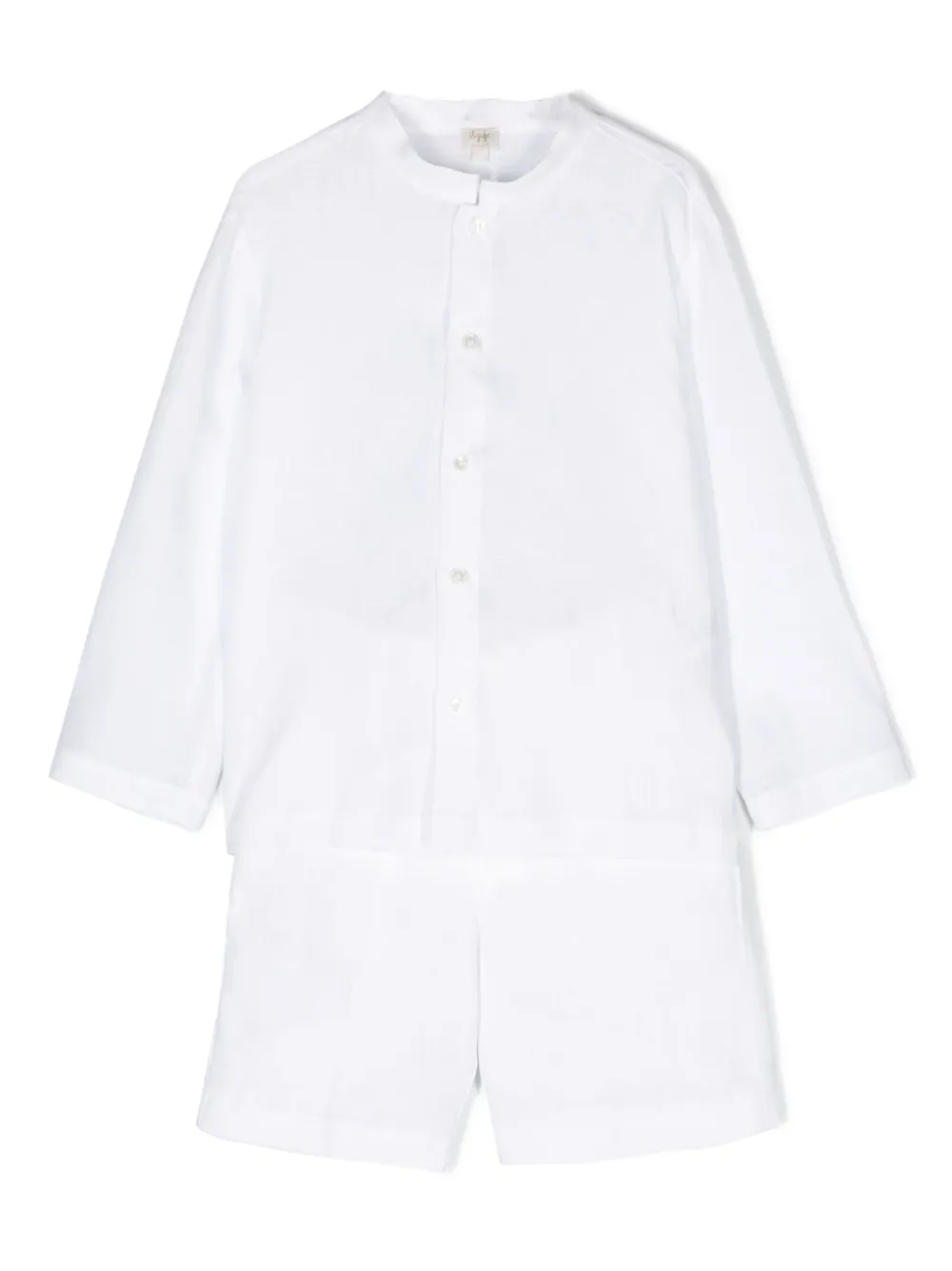 

Льняной комплект из рубашки и шортов Il Gufo, белый