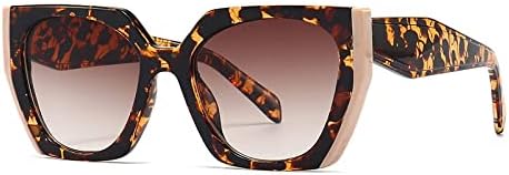 

Солнцезащитные очки неправильной квадратной формы для женщин и мужчин, в стиле ретро и модерн, «кошачий глаз», модные женские солнцезащитные очки MTZJH, Leopard Pink Grey