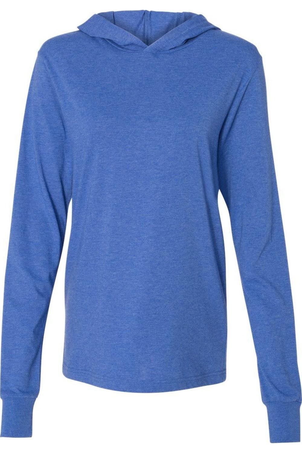 

Футболка с длинными рукавами и капюшоном BELLA + CANVAS Jersey, цвет heather true royal