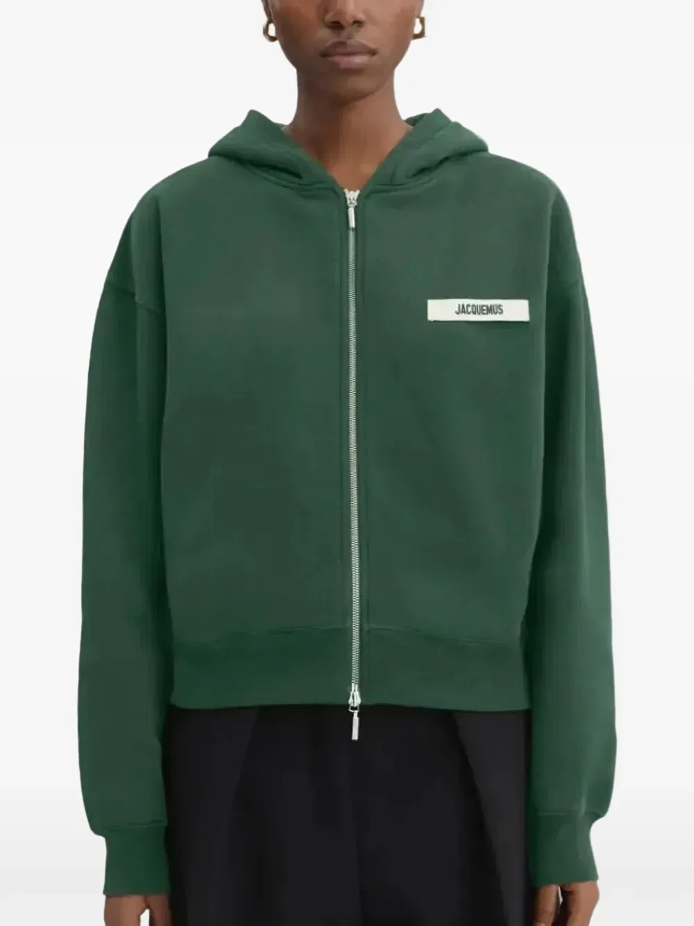 Толстовка на молнии с логотипом Jacquemus, зеленый — фото 2