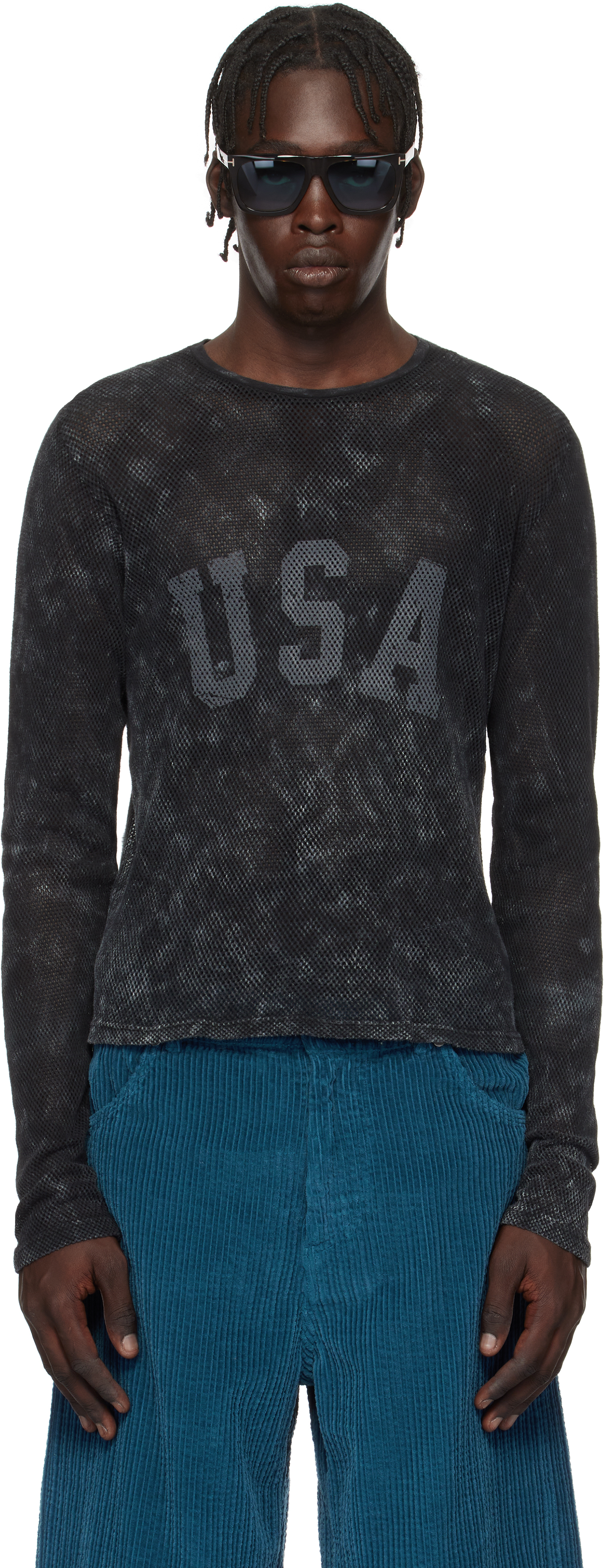 

Черная футболка с надписью спереди GUESS USA