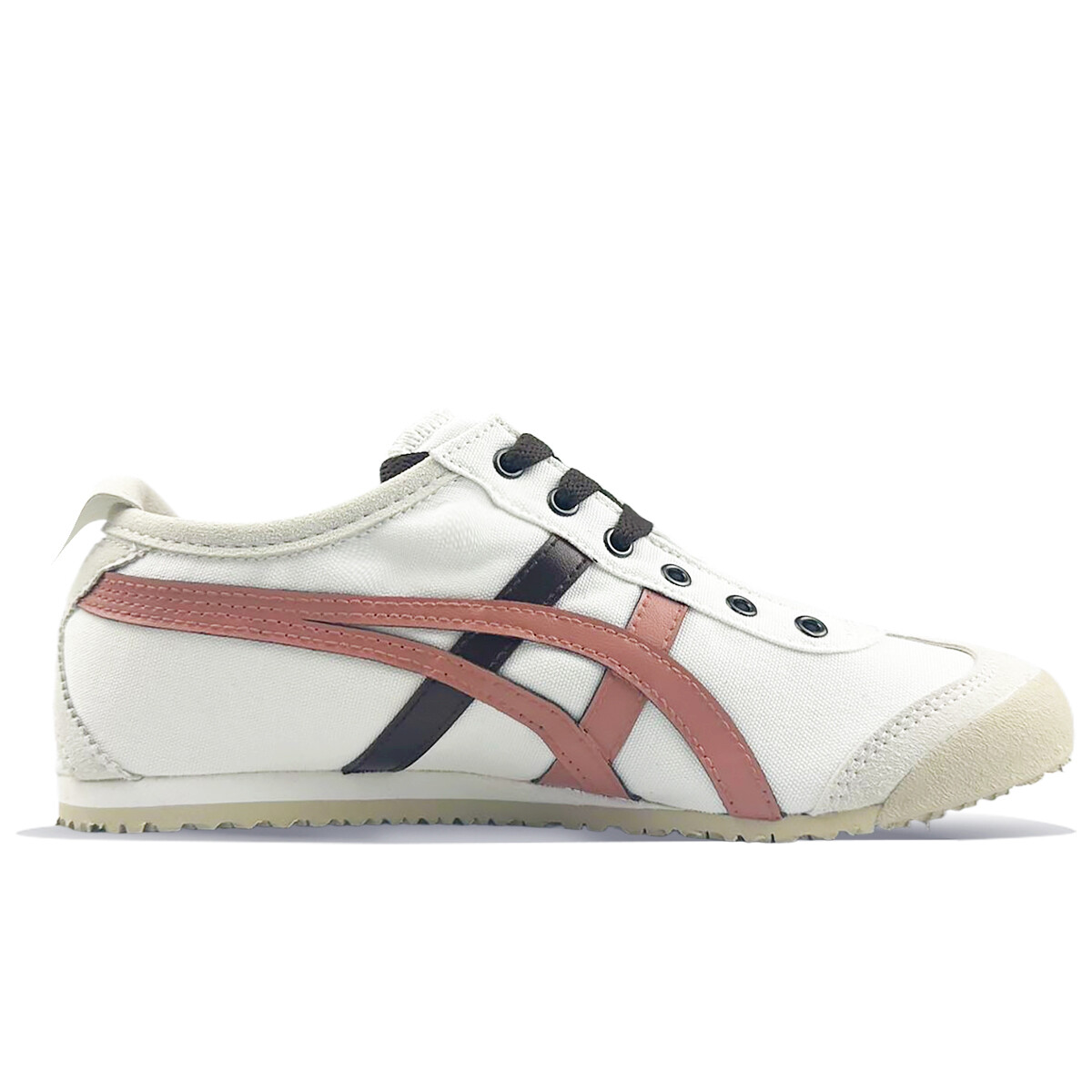 Кроссовки Onitsuka Tiger MEXICO 66 Lifestyle Shoes Unisex Low-top Brown, белый — фото 2