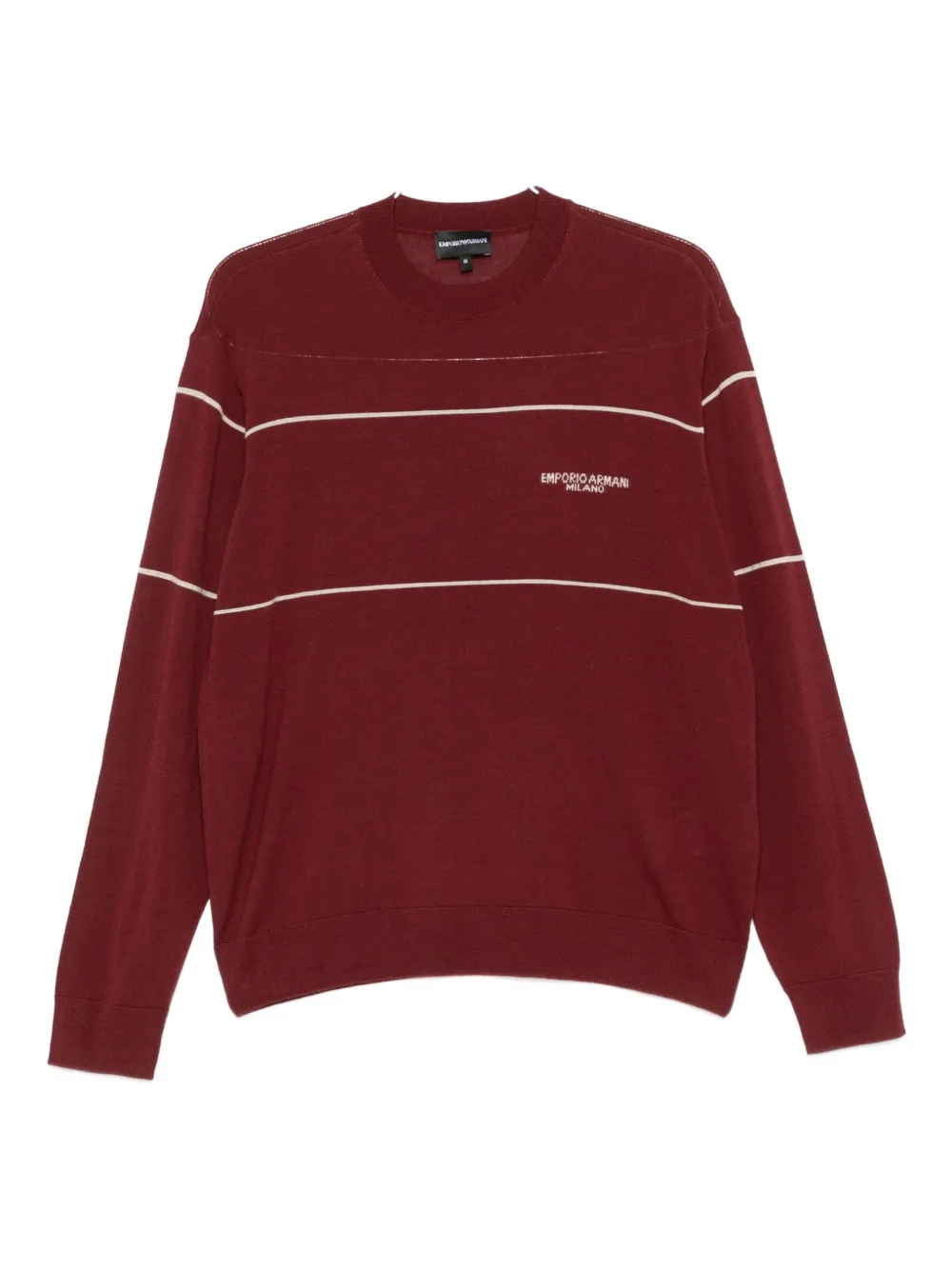 

Полосатый свитер Emporio Armani, красный