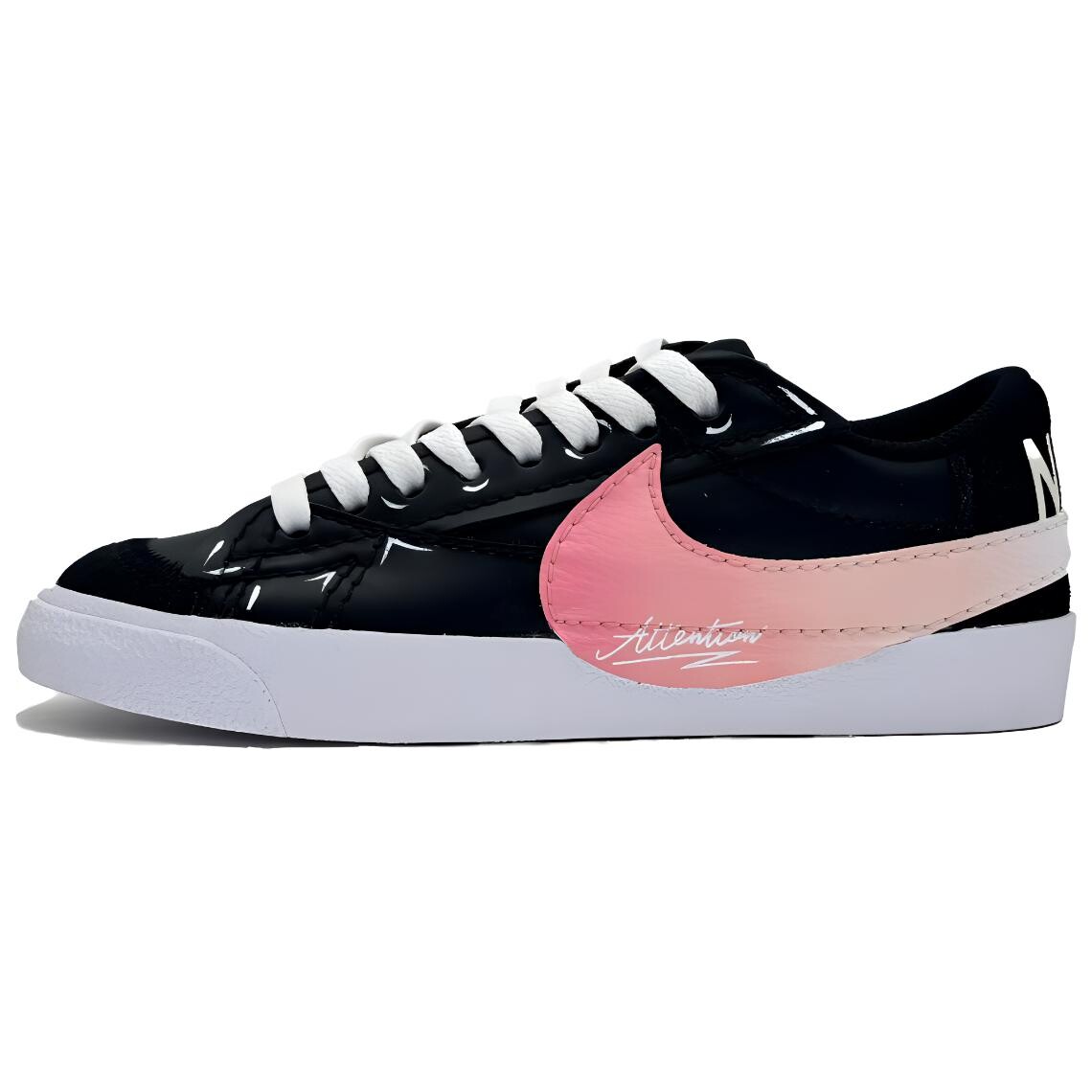 

Кроссовки для скейтбординга Blazer женские низкие черный/розовый Nike