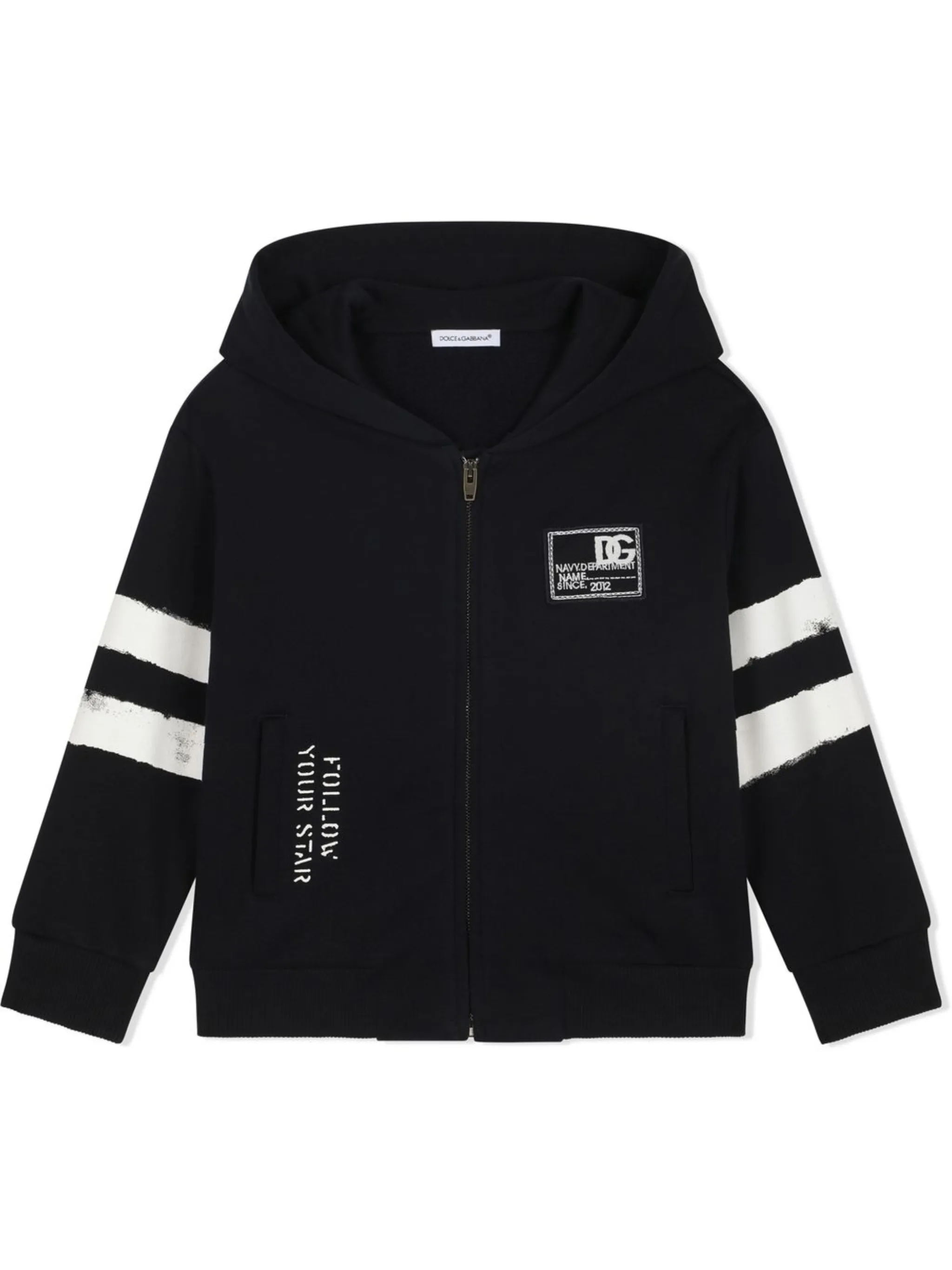 

Толстовка с капюшоном и нашивкой-логотипом Dolce & Gabbana Kids, синий