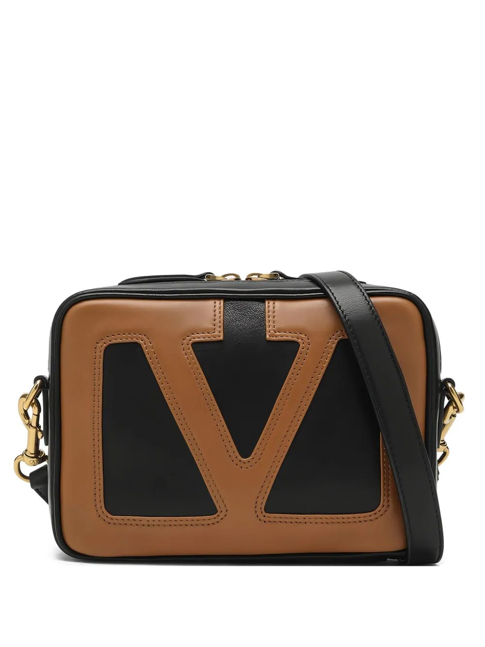 

Сумка-мессенджер с цепочкой и логотипом Valentino Garavani, черный