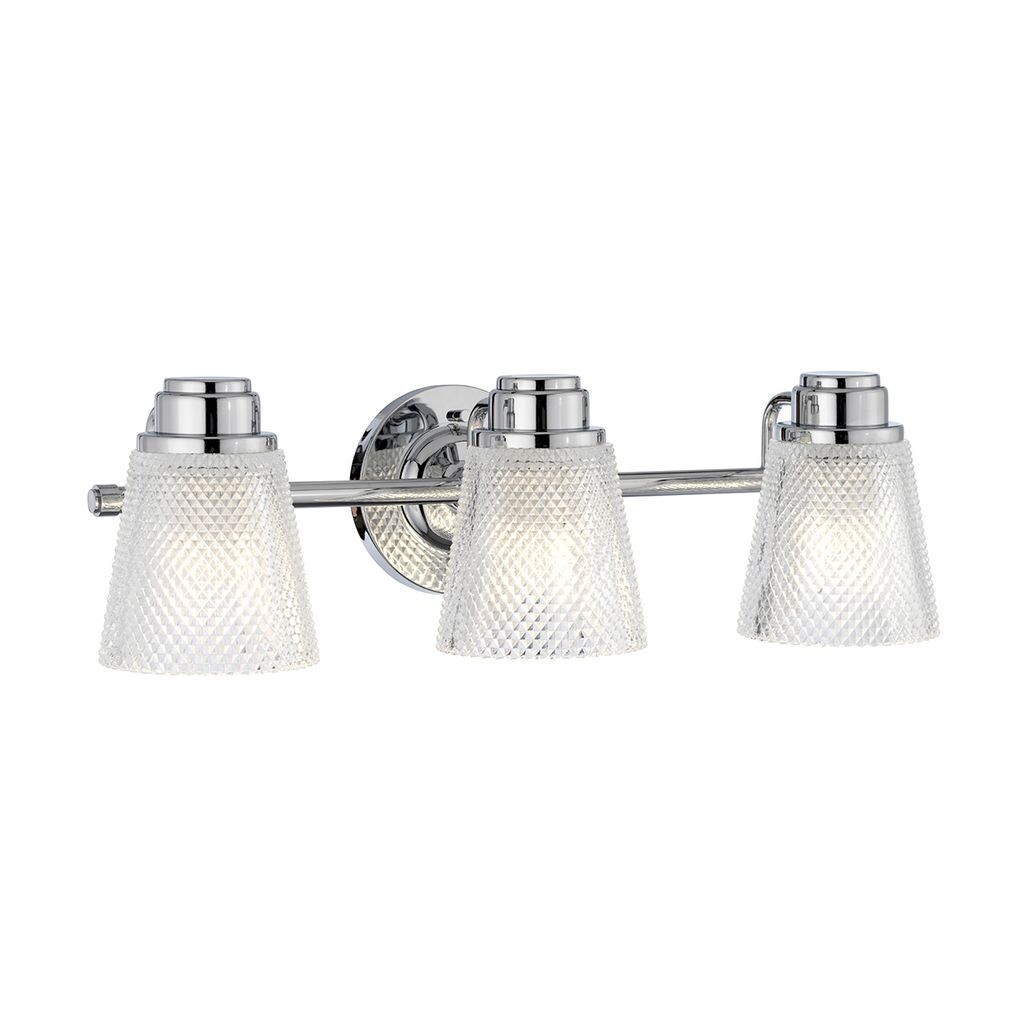 

Настенный светильник QUINTIESSE Hudson 3 x 3 Вт LED G9 IP44 3000K полированный хром, прозрачное стекло В: 16 см Ш: 54,5 см с диммированием Elstead Lighting