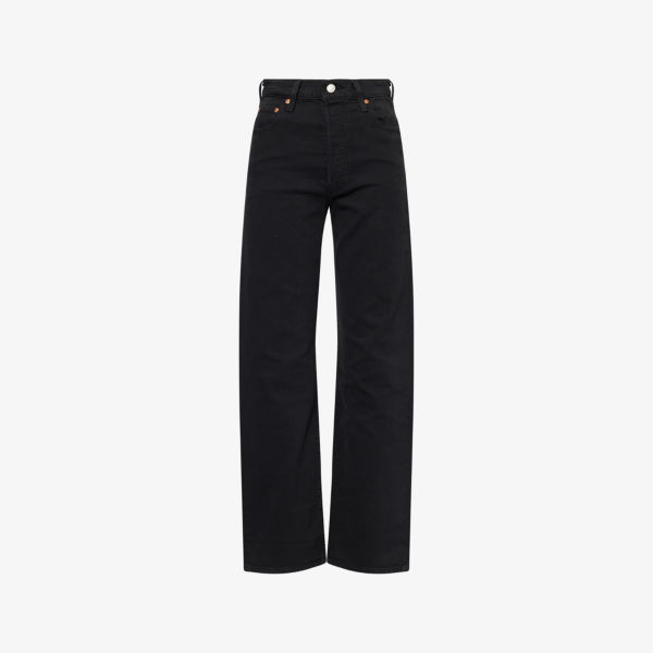 

Джинсы прямого кроя с высокой посадкой Ribcage Levis, черный