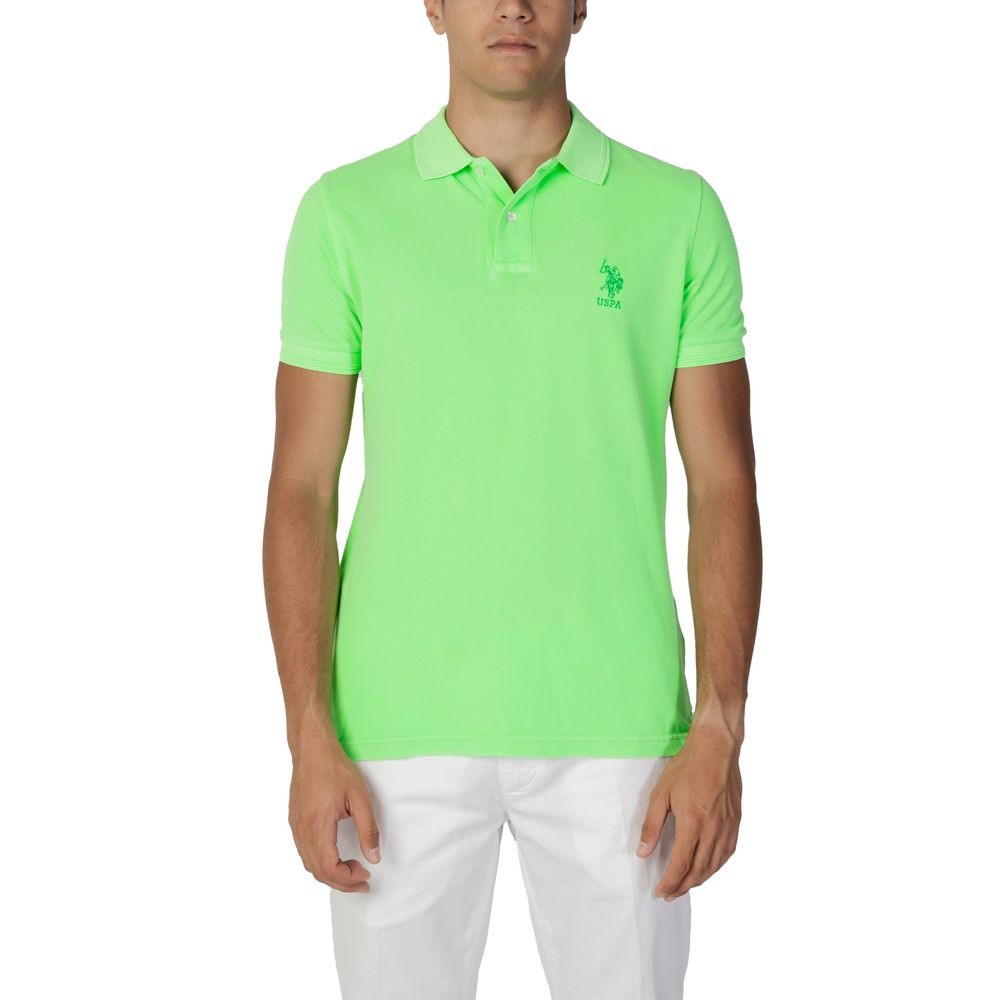 

Зеленая хлопковая рубашка-поло U.S. Polo Assn.