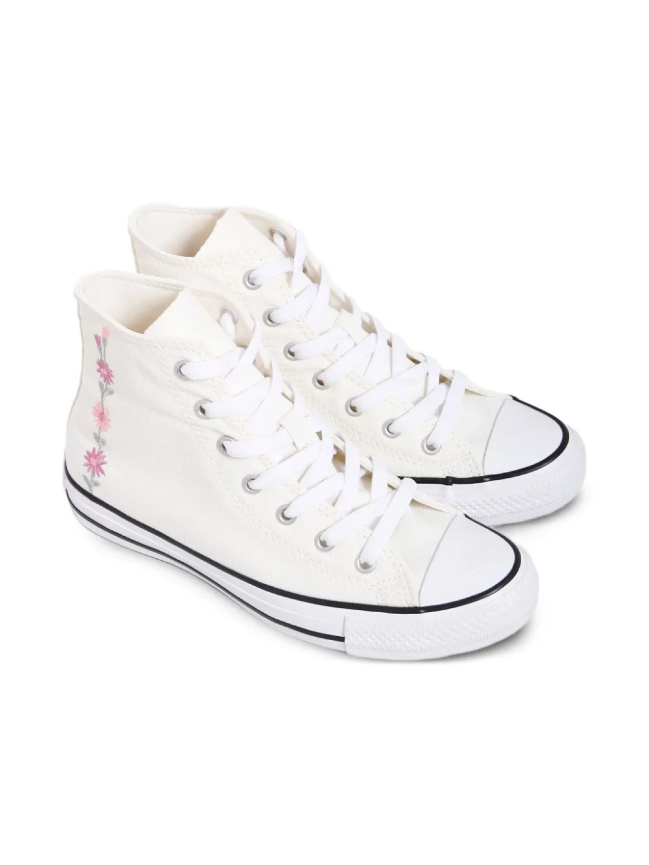 

Высокие кеды Converse Kids Chuck Taylor All Stars с цветочной вышивкой, белый