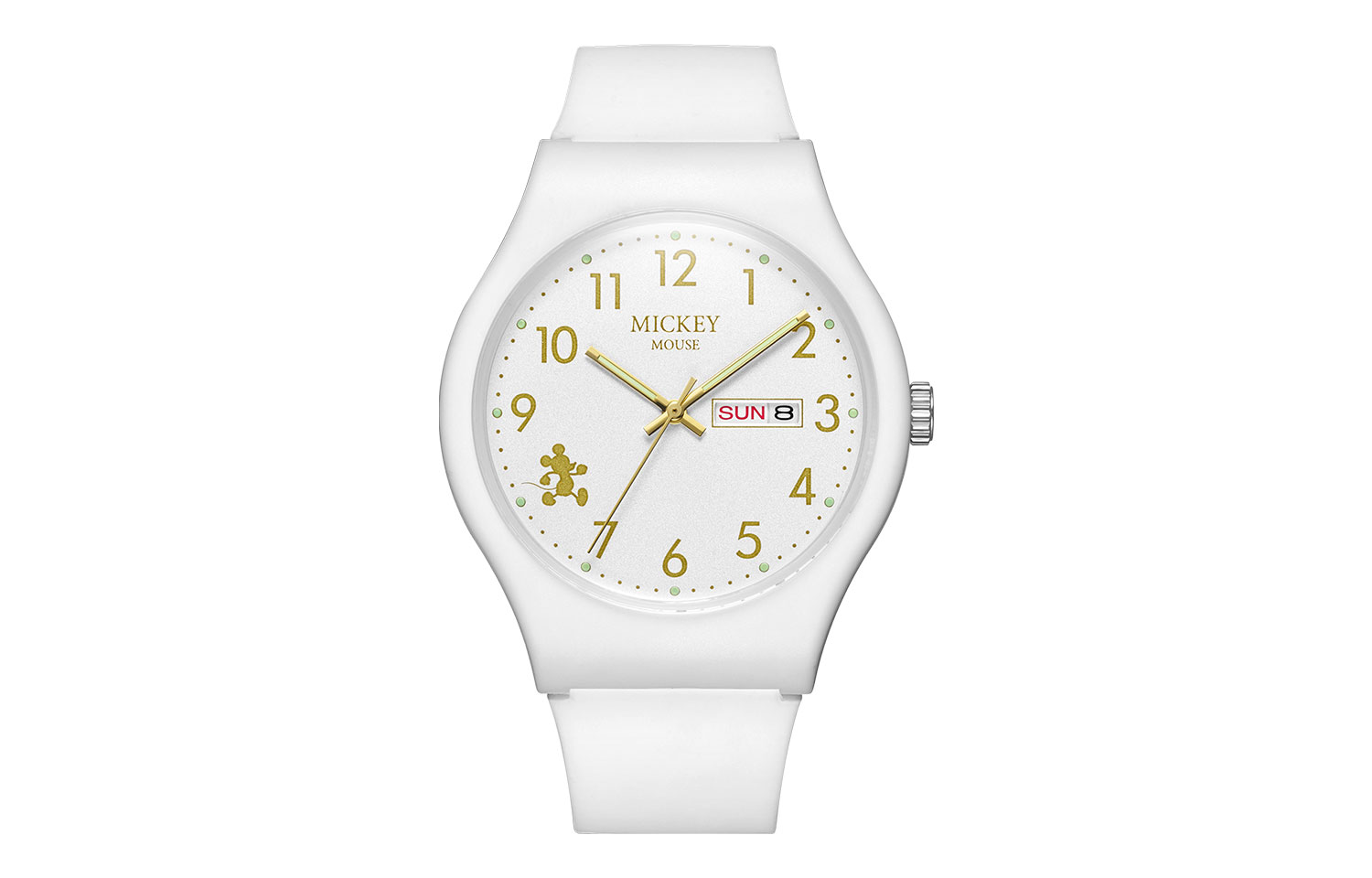

Disney Часы Quartz Movement Silicone Strap Watch Unisex White Dial