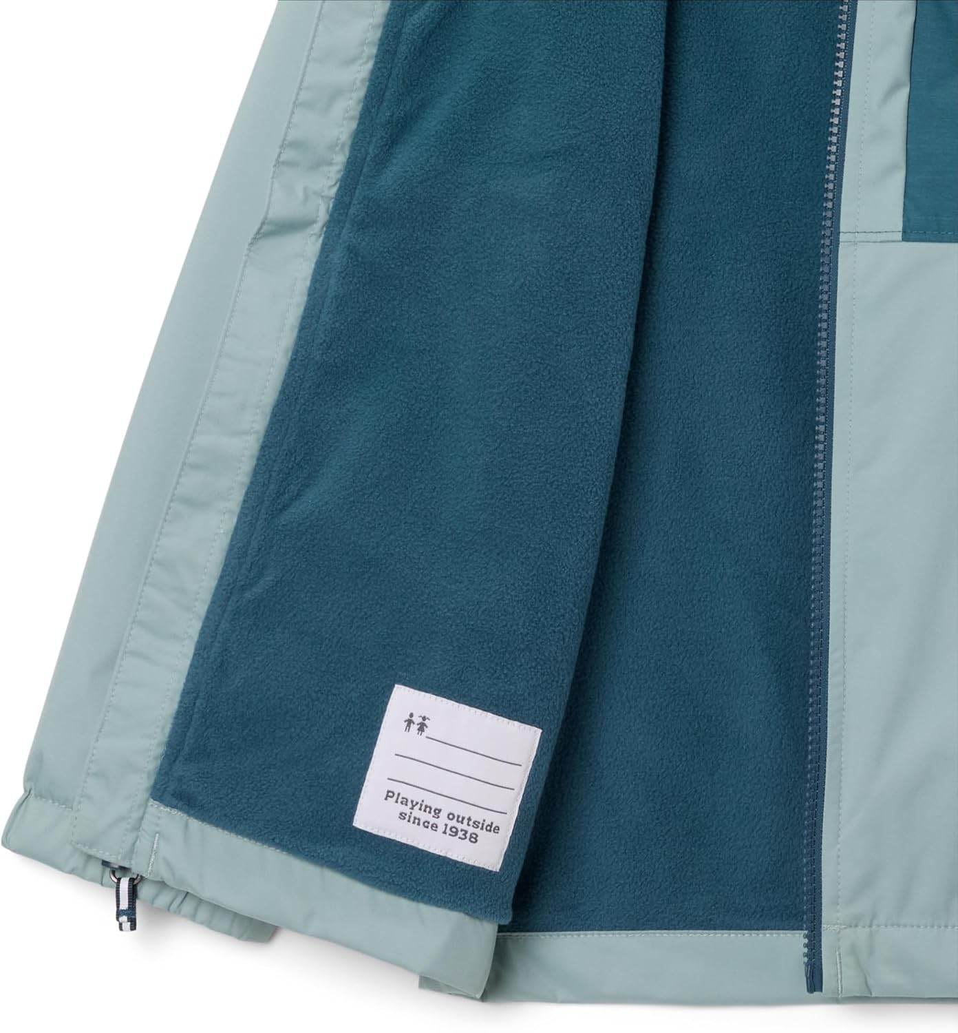 Columbia мальчиков Rainy Trails II утепленная флисом куртка, Crushed Blue/Everblue Slub — фото 3