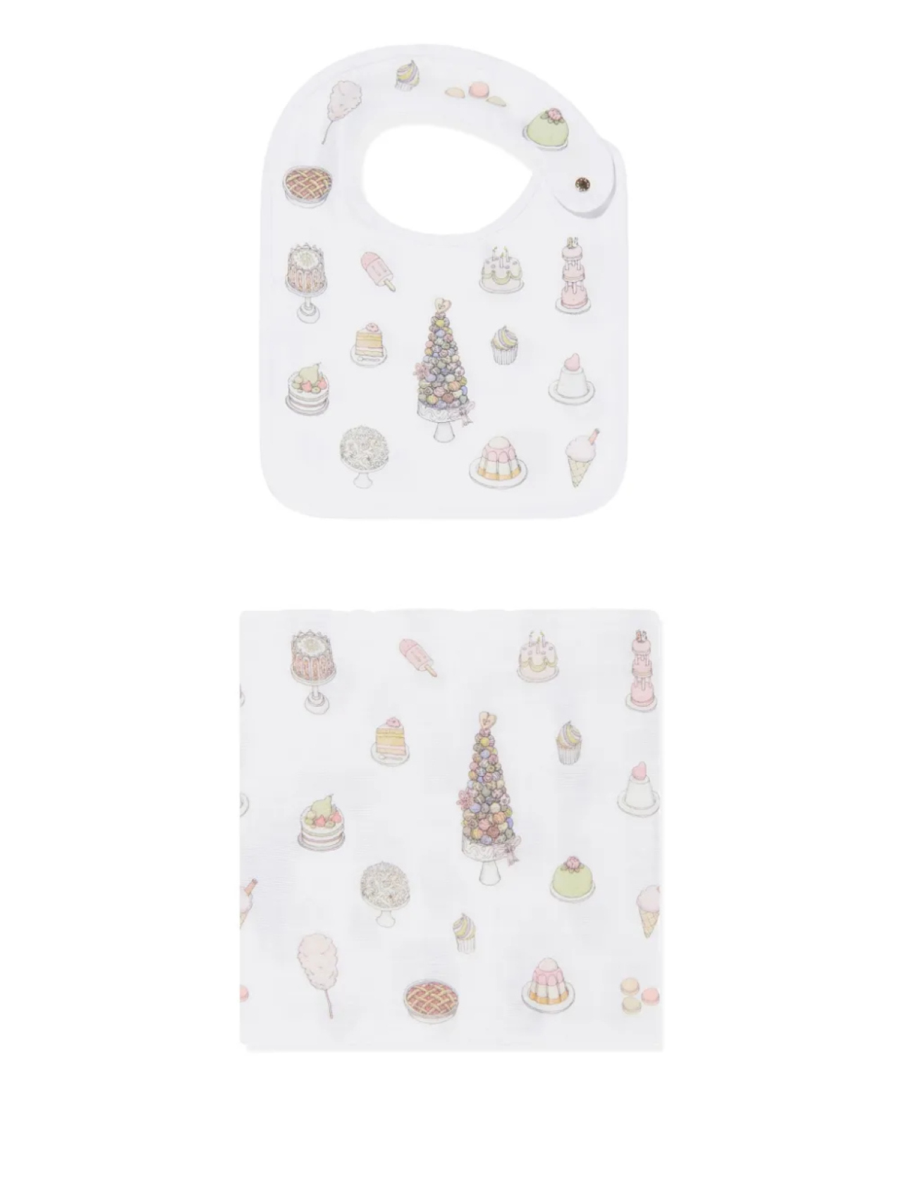 

Atelier Choux Sweetie Pie нагрудник и одеяло srt, белый