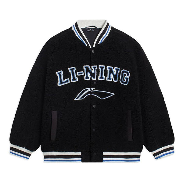 

Куртка бейсбольная куртка из флиса с логотипом Li-Ning, черный