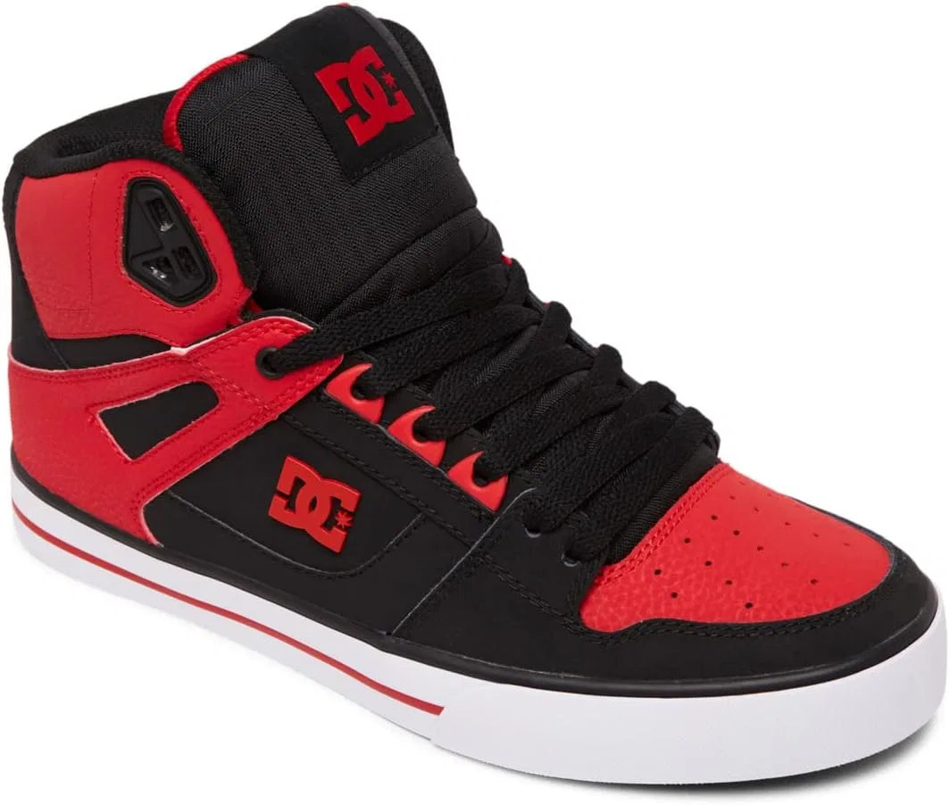 Кеды DC Pure High Top WC, Fiery Red/White/Black
