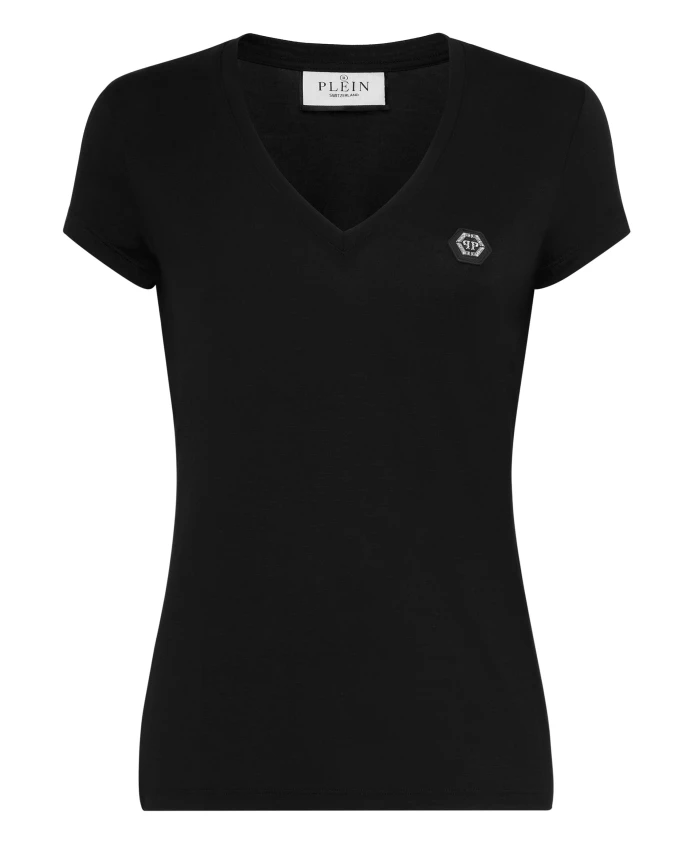 

Обычная футболка с V-образным вырезом Philipp Plein, черный