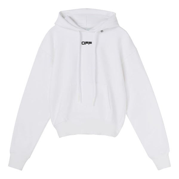 

Толстовка men's white wavy logo slogan printing Off-White, белый