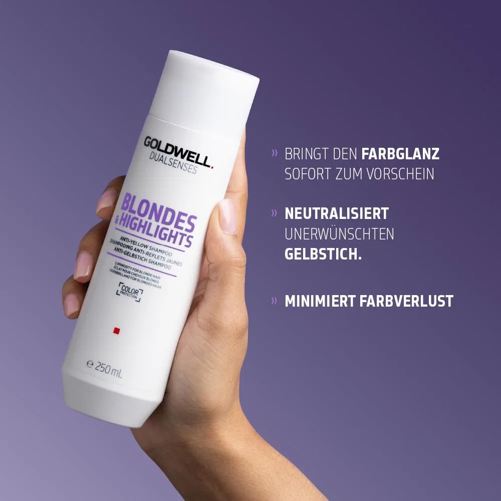 Шампунь для светлых и мелированных волос «Dualsenses Blondes & Highlights Anti-Yellow Tint» от Goldwell — фото 2