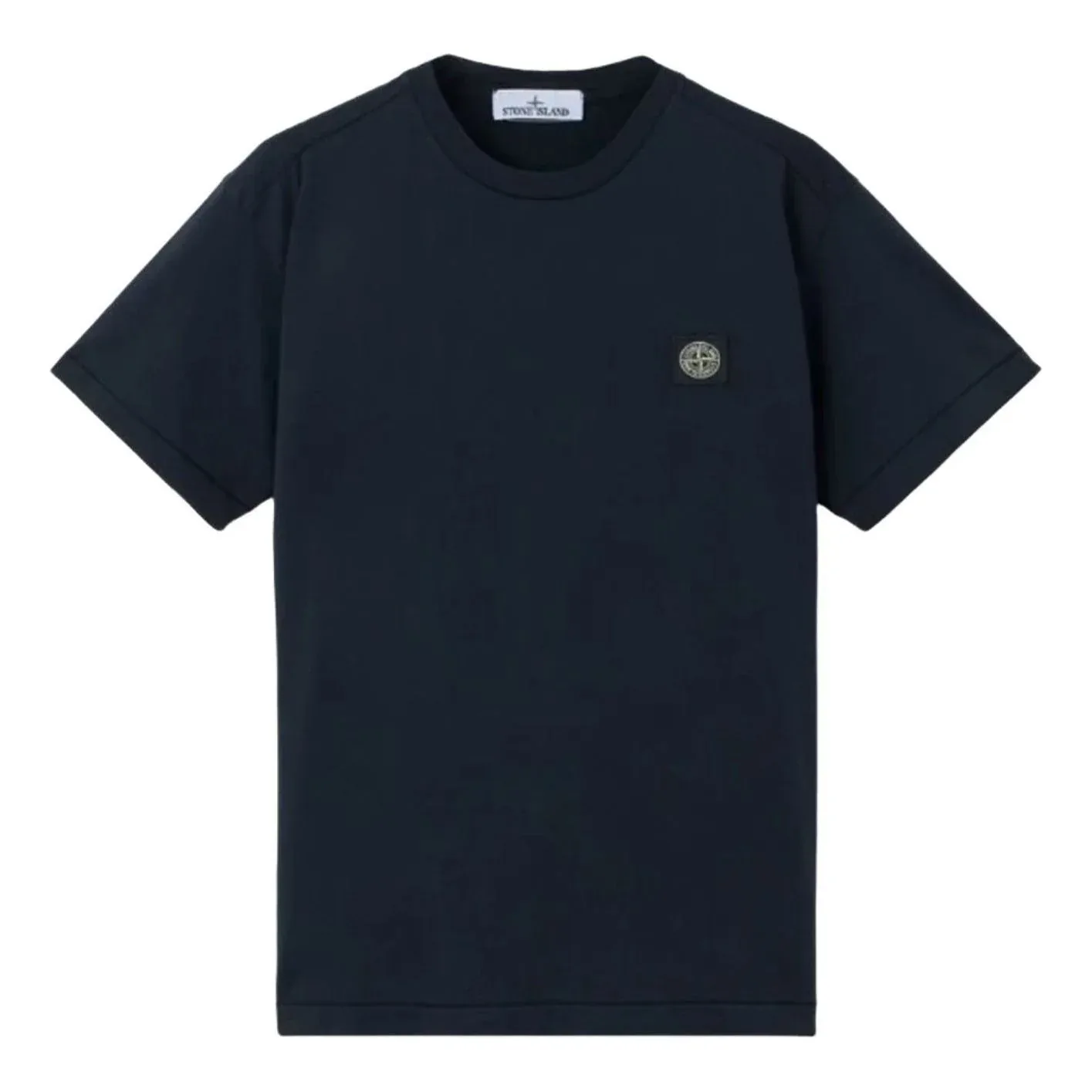 Футболка STONE ISLAND 2100027 60/2 Slim-Fit с нашивкой в виде компаса, цвет «темно-синий»
