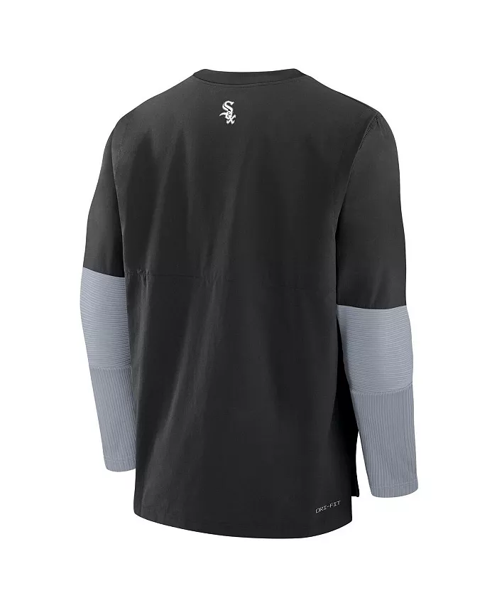 Мужская легкая производительная блуза с длинным рукавом Authentic Collection Player Black/Gray Chicago White Sox Nike — фото 2