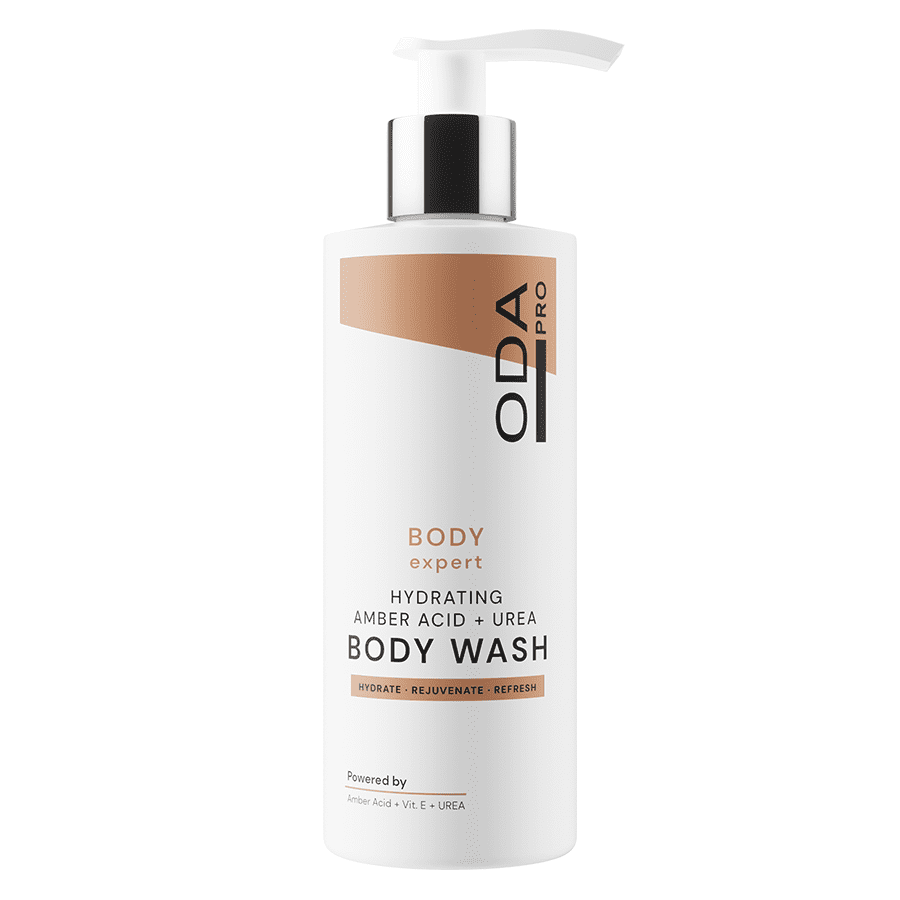 

Увлажняющий гель для душа с янтарной кислотой и мочевиной hydrating body wash with amber acid and urea Oda Pro, 200 мл