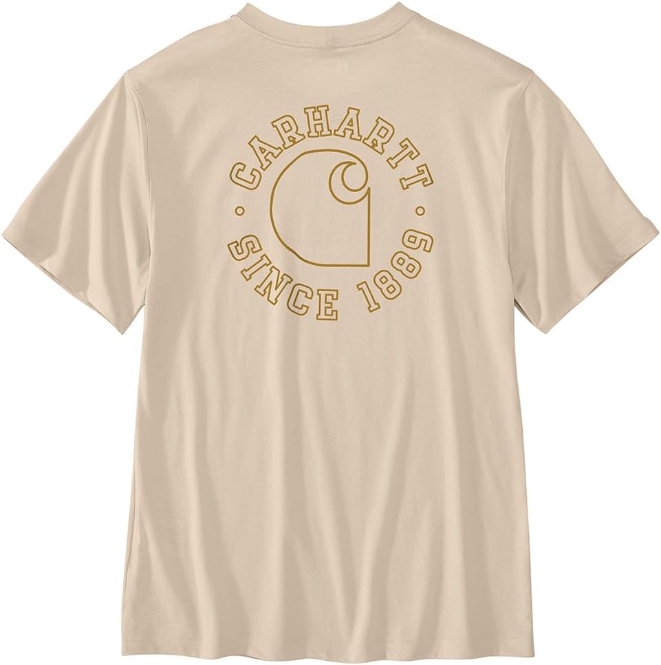 

Мужская футболка Carhartt 106730 свободного кроя с короткими рукавами и графическим логотипом, Oat Milk, Белый, Мужская футболка Carhartt 106730 свободного кроя с короткими рукавами и графическим логотипом, Oat Milk