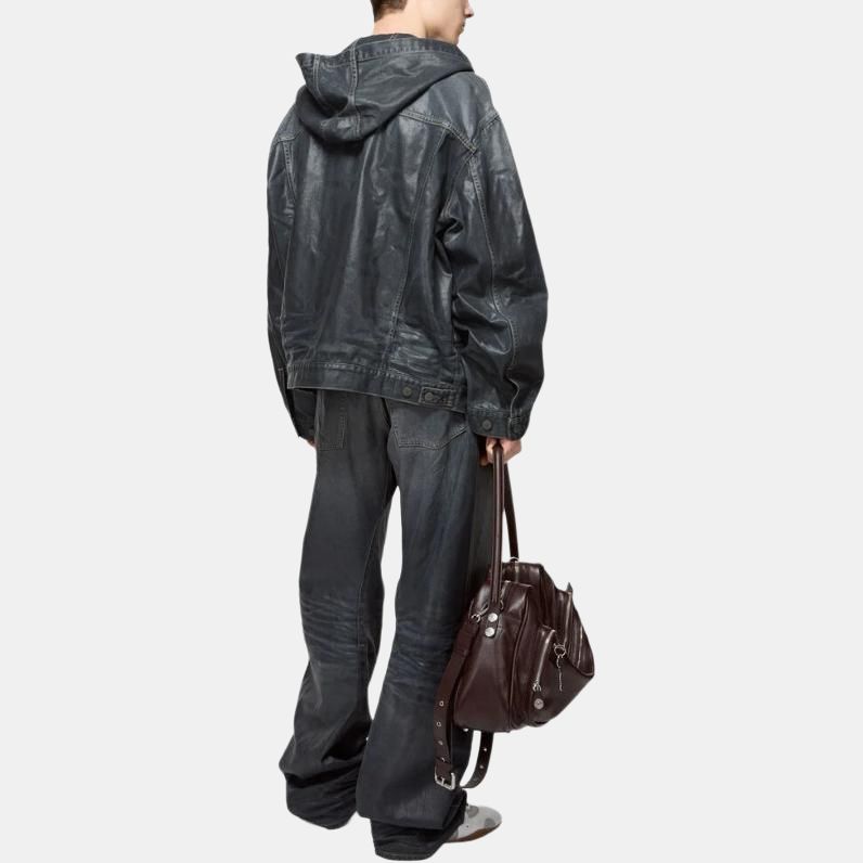 Джинсовая куртка с капюшоном Acne Studios, синий — фото 3