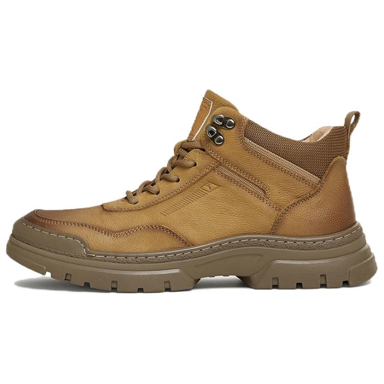 

Повседневные кожаные туфли мужские Mid top Black/Earth Yellow Tata, Earth желтый (Unlined)