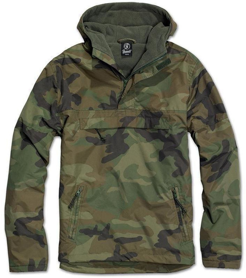 

Куртка Brandit Windbreaker Jacket, цвет Woodland, Коричневый, Куртка Brandit Windbreaker Jacket, цвет Woodland