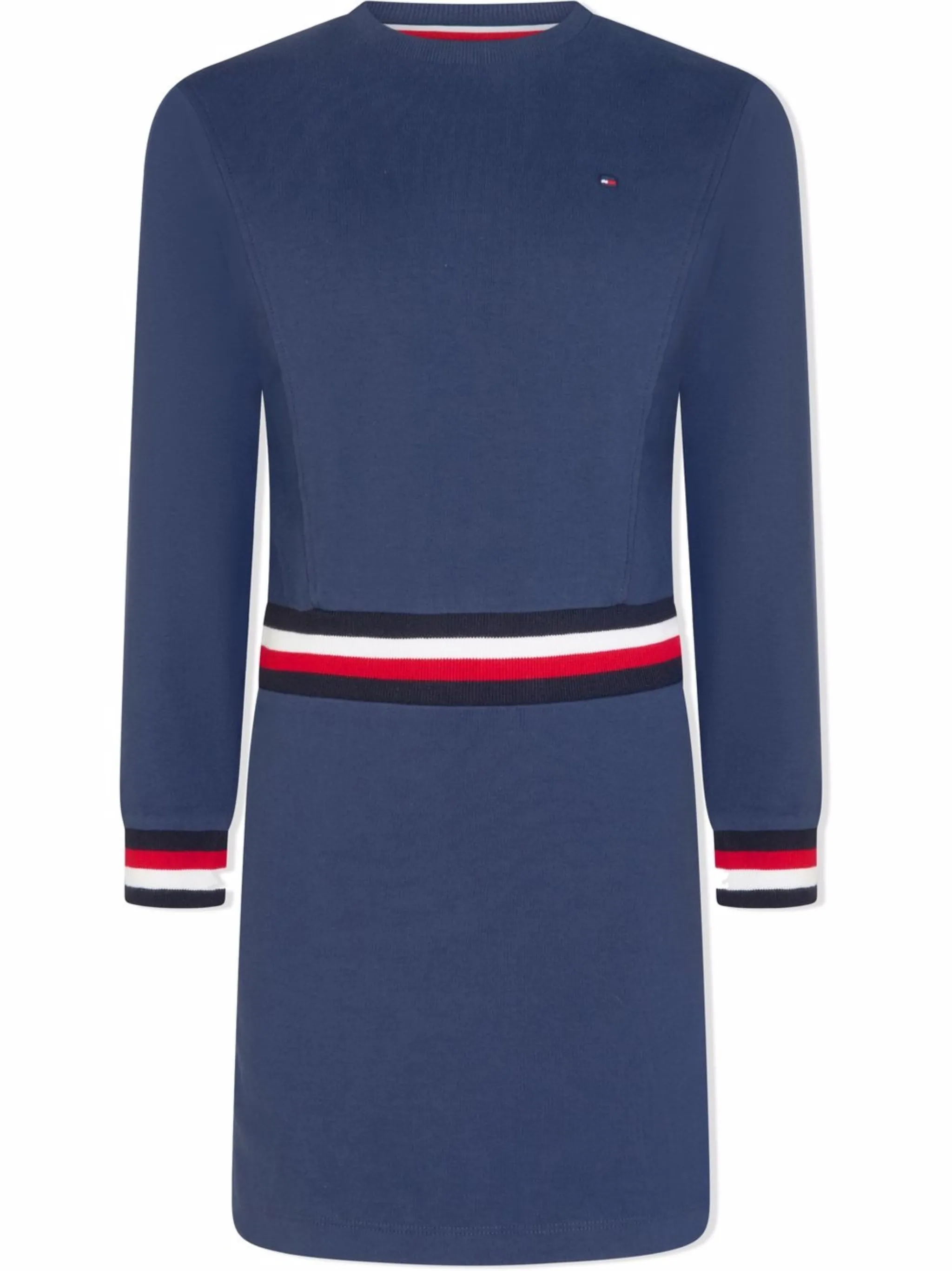 Платье-джемпер с контрастными полосками Tommy Hilfiger Junior, синий