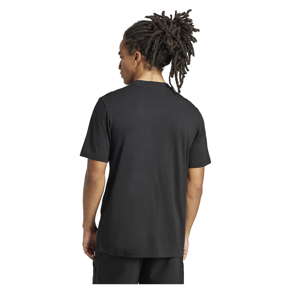 Футболка с коротким рукавом adidas Essentials Small Logo Single Jersey, черный — фото 2