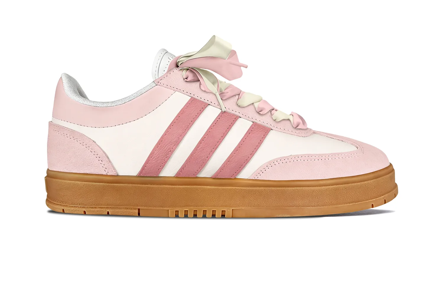 Adidas GRADAS Lace Bowknot Suede Coverage Slip Resistant Low top Skateboard Shoes Unisex Cherry Blossom Pink — фото 4