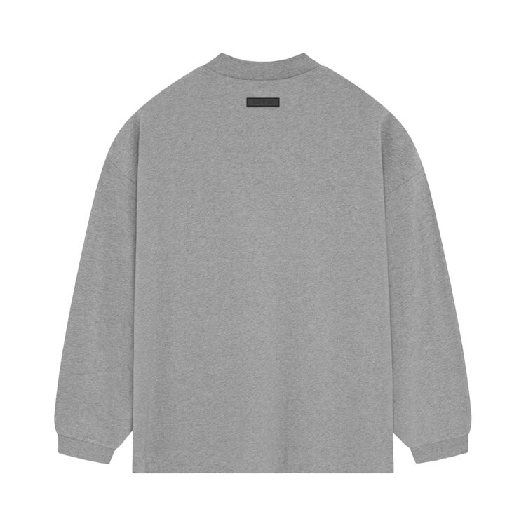 Футболка Fear Of God Essentials Fear of God Essentials Long-Sleeve 'Dark Heather Oatmeal', серый — фото 3
