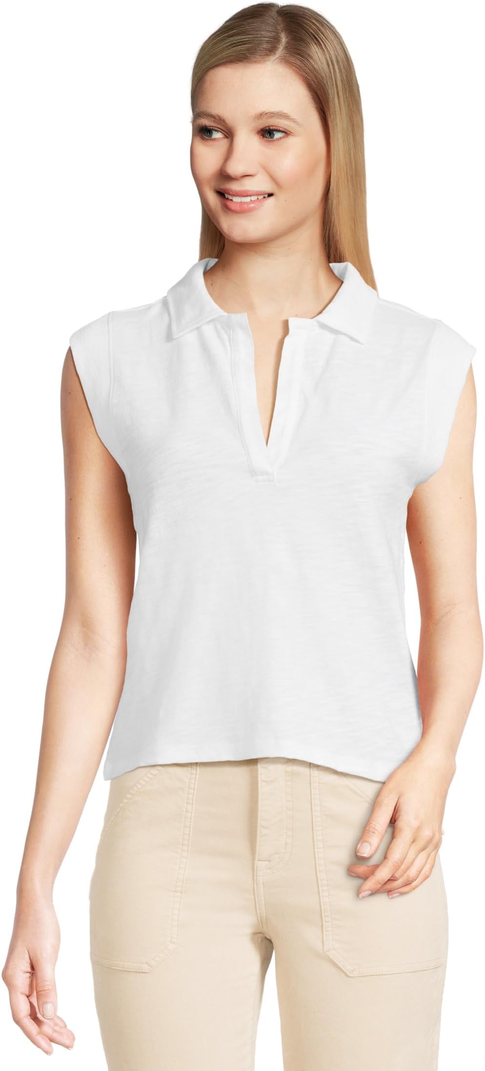 

Поло Lilla P Cap Sleeve Polo, белый