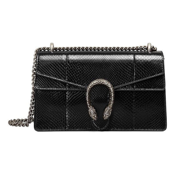 

Сумка dionysus leather single shoulder bag medium black Gucci, черный