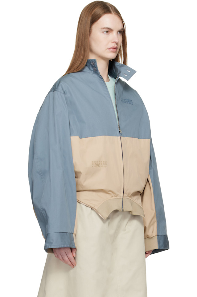 Mm6 Maison Margiela Спортивная куртка сине-бежевого цвета — фото 2