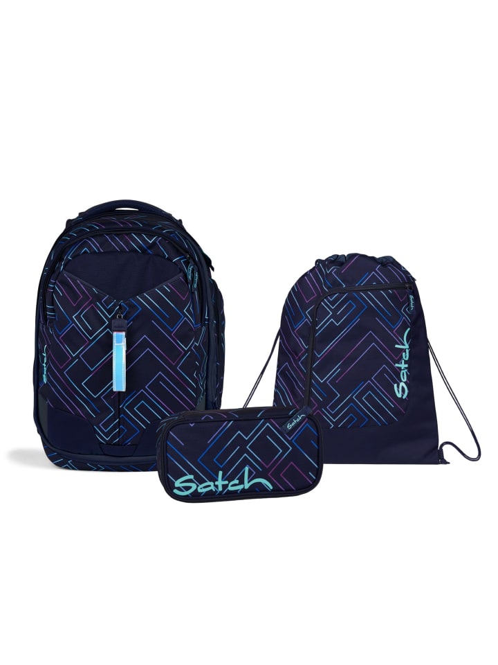 

Satch Набор из 3 школьных рюкзаков MATCH Purple Laser фиолетового цвета