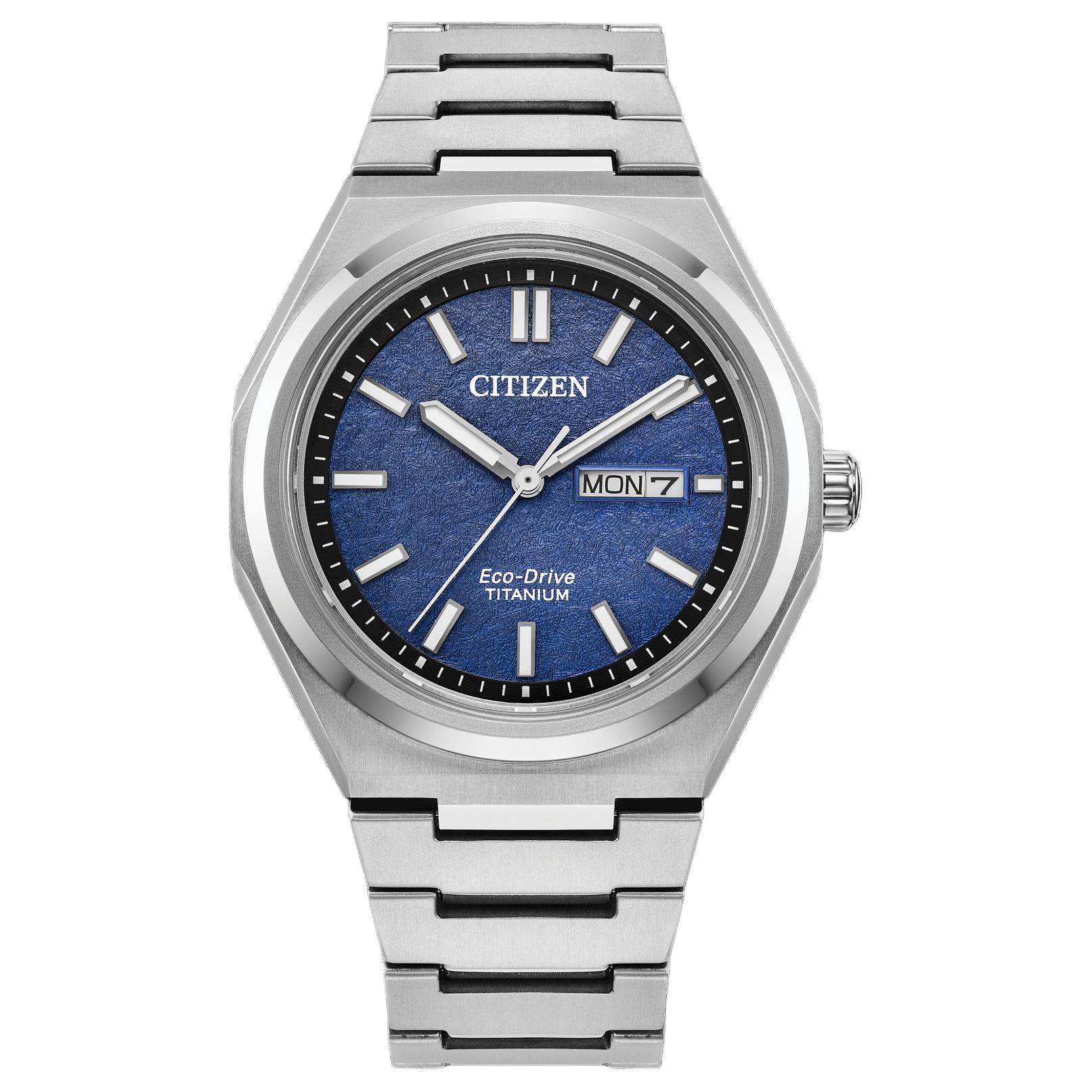 

CITIZEN Часы Integrated Super Titanium™ Collection Solar Quartz Movement Super Titanium Strap Watch Men's Watch Blue Dial, Blue Dial