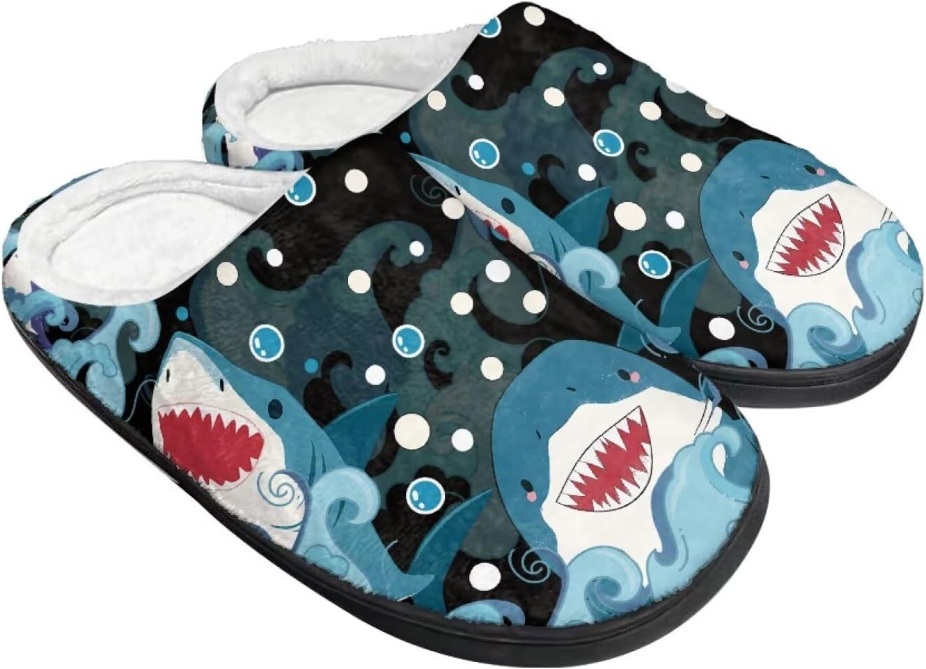 

Тапочки Tomeusey для женщин - домашние и хлопковые тапочки с противоскользящей подошвой, подарок для женщин и мужчин, Funny Shark