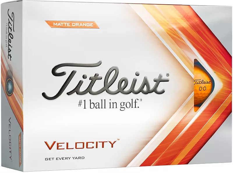 

Матовые мячи для гольфа Titleist 2022 Velocity, цвет Matte Orange